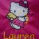Hello Kitty cupid design embroidered