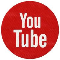 YouTube logo embroidery design