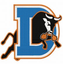 Durham Bulls logo embroidery design