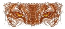 Predator watching you embroidery design