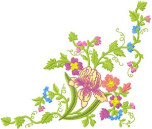 Flowers Garden embroidery design