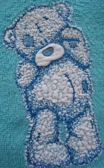 Teddy bear applique machine embroidery design