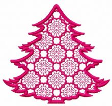 Lace fir tree embroidery design