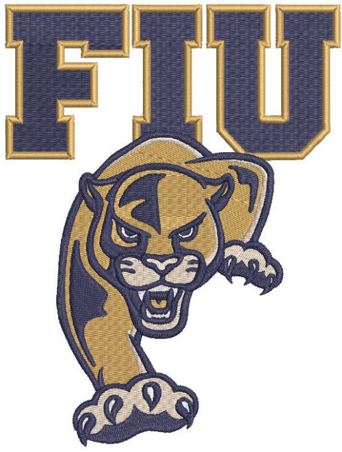 FIU Panthers primary logo embroidery design