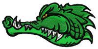 Crocodile embroidery design