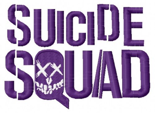 Suicide Squad logo machine embroidery design