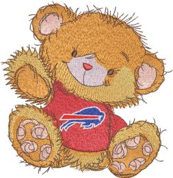 Teddy bear Buffalo Bills embroidery design