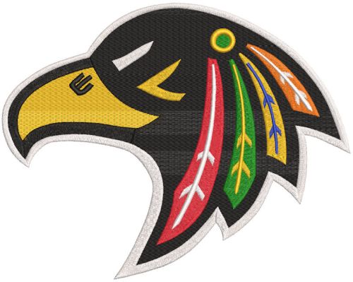 Chicago Blackhawks Eagle Rebrand logo embroidery design