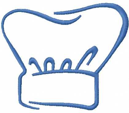 Cooking toque free embroidery design 5