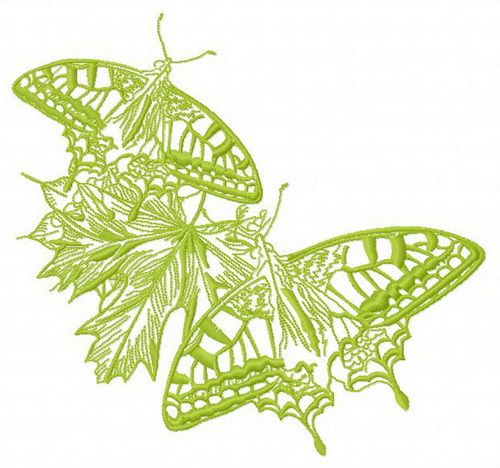 Autumn butterflies 4 machine embroidery design