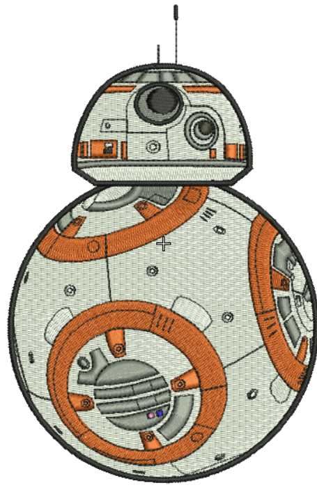 Star Wars BB 8 embroidery design
