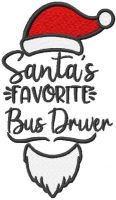 Santas Favorite bus driver free embroidery design