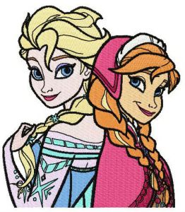 Frozen sisters 2 embroidery design