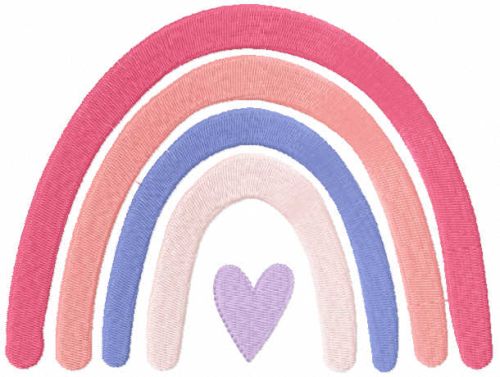 Boho Rainbow embroidery design