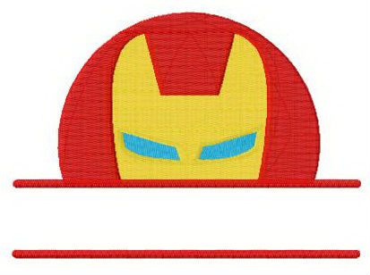 Iron Man monogram machine embroidery design