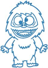 Abominable one color embroidery design