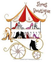 Shoes boutique embroidery design