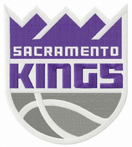 Sacramento Kings logo machine embroidery design