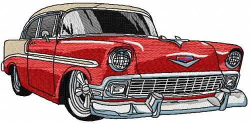 Cadillac 1950s american car embroidery design