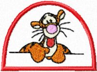 Tigger very friendly embroidery design