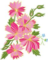Flowers embroidery design