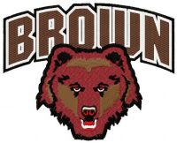 Brown Bears logo embroidery design