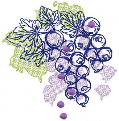 Black currant free embroidery design