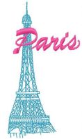 Diseño de bordado gratis de la Torre Eiffel de París.