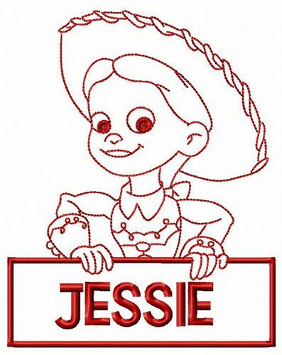 Jessie toy machine embroidery design