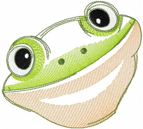 Very cute little frog free embroidery design