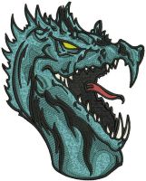 Ice dragon embroidery design