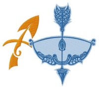 Zodiac sign Sagittarius 4 embroidery design