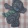 Embroidered teddy bear winter applique on scarf