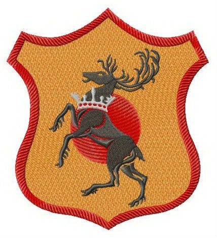 Baratheon shield machine embroidery design