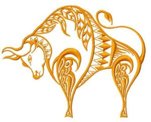 Bull 2 embroidery design