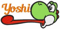 Cute Yoshi embroidery design
