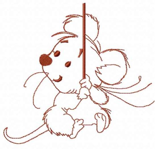 Circus mouse free embroidery design