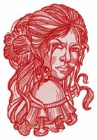 Spanish beauty 2 embroidery design