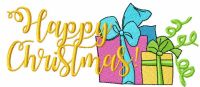 Happy Christmas free embroidery design