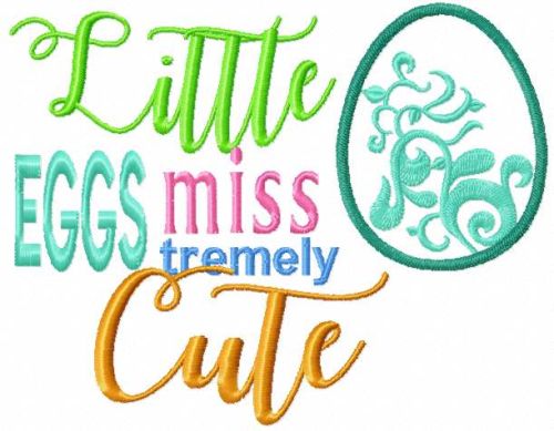 Little Miss Eggs tremely cute free embroidery design