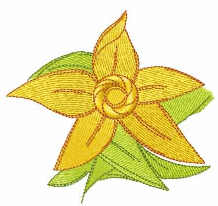 Daffodil free embroidery design 4