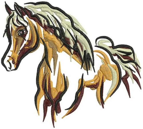 Horse mascot 2 machine embroidery design