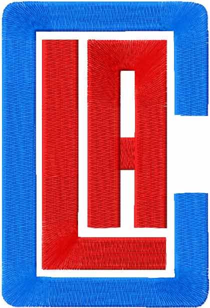 Los Angeles Clippers logo embroidery design 2015