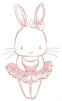 Fluffy ballerina embroidery design