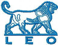 Leo Logo embroidery design