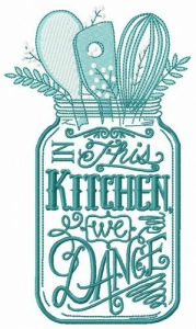 Kitchenware embroidery design