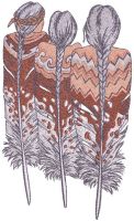 Three old Indians embroidery design