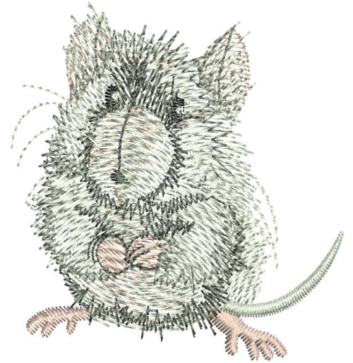 Mouse free embroidery design