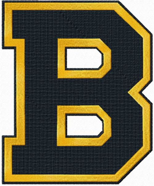Boston Bruins logo machine embroidery design