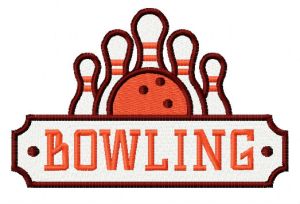 Bowling 3 embroidery design